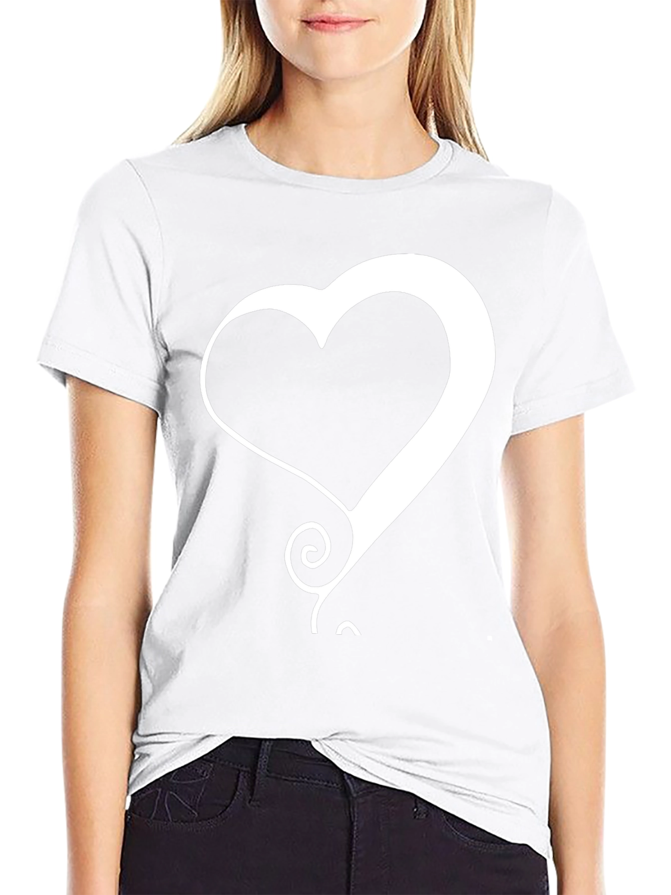 Heart Graphic Black T-Shirt