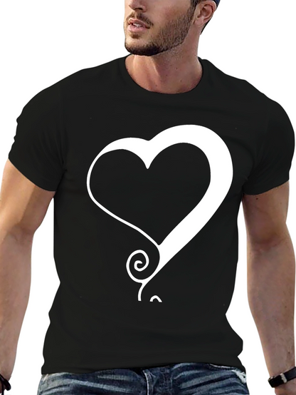 Heart Graphic Black T-Shirt