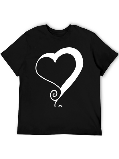 Heart Graphic Black T-Shirt