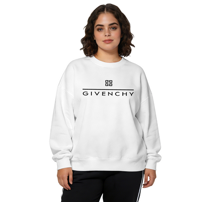 Luxury Style Fashion Brand Logo Print Crewneck Sweatshirt