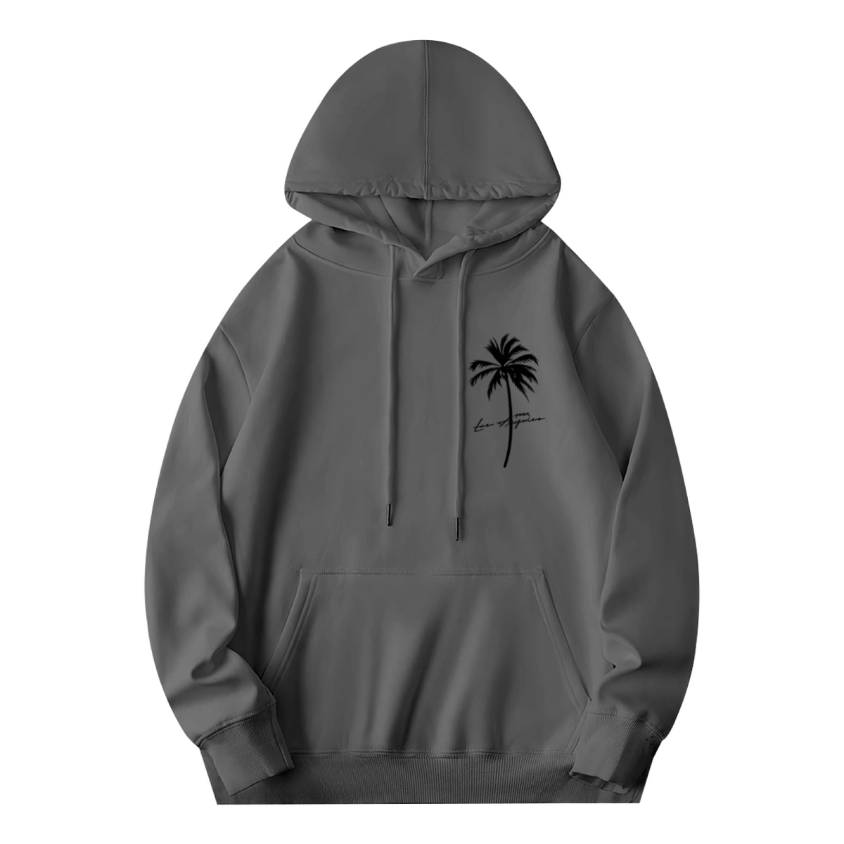 Minimal Palm Tree Tropical Side Print Hoodie
