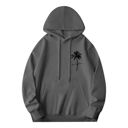 Minimal Palm Tree Tropical Side Print Hoodie