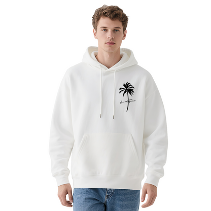 Minimal Palm Tree Tropical Side Print Hoodie