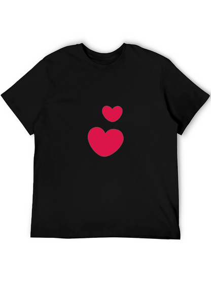 Heart Graphic Black T-Shirt - Casual Stylish Tee