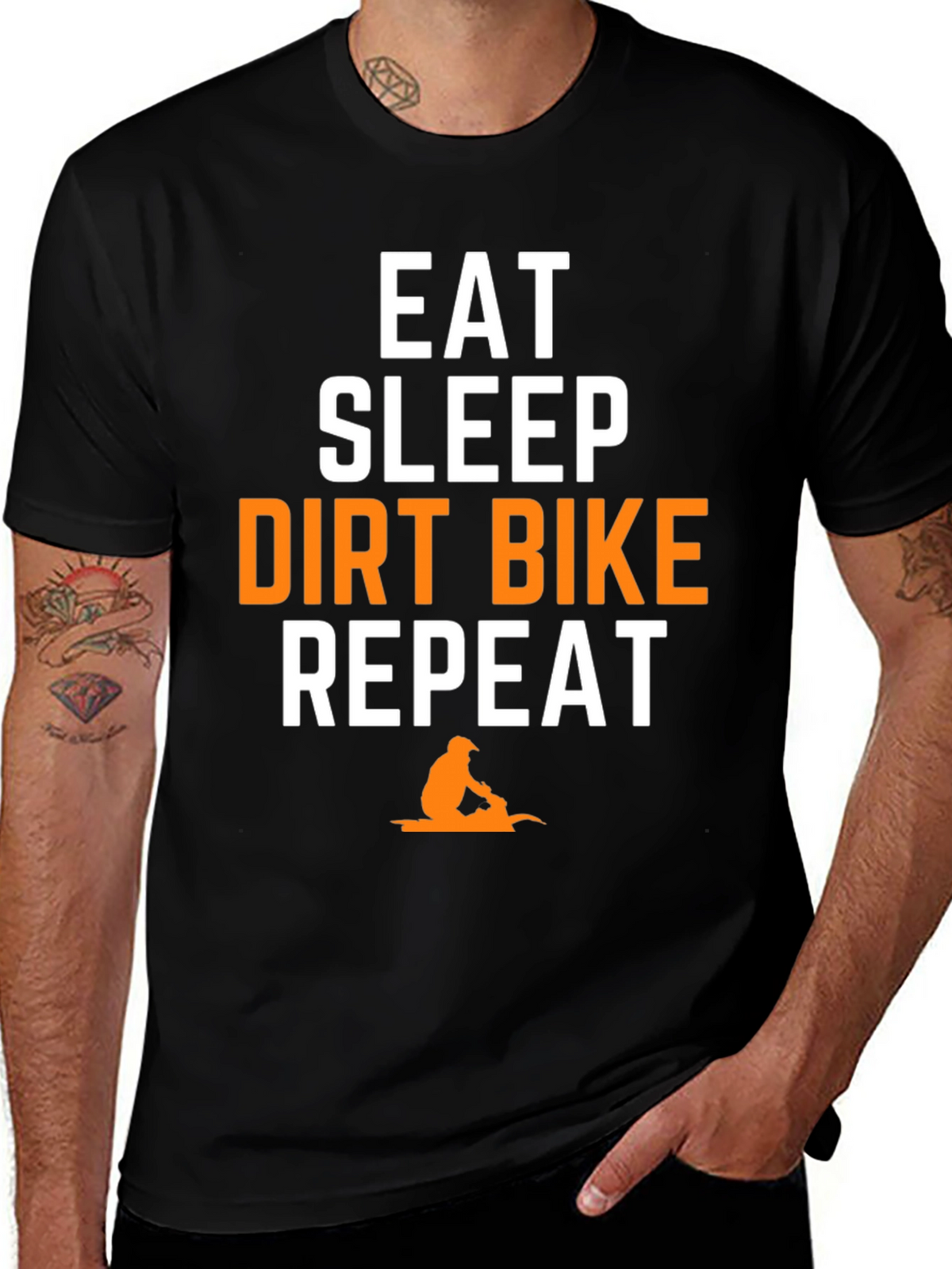 Eat Sleep Dirt Bike Repeat Graphic Tee