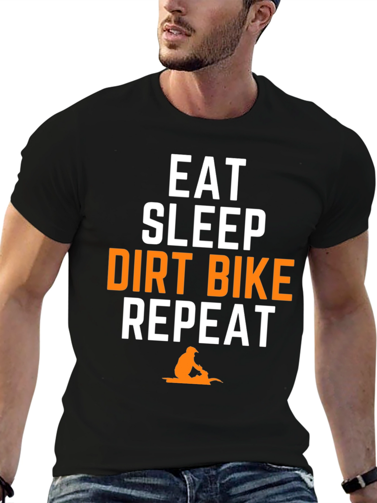 Eat Sleep Dirt Bike Repeat Graphic Tee