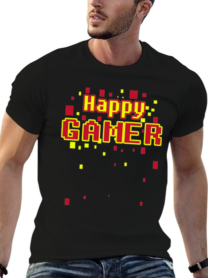 Happy Gamer T-Shirt - Retro Pixel Style