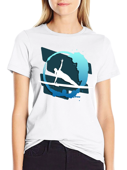 Surfer Silhouette Tee - Coastal Vibe