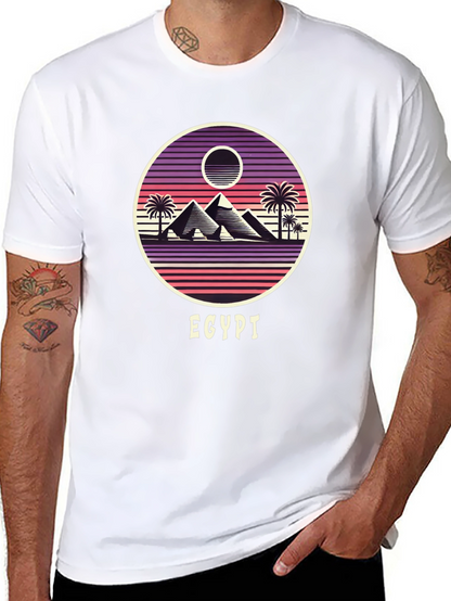 Retro Egypt Pyramid Graphic Tee - Unisex