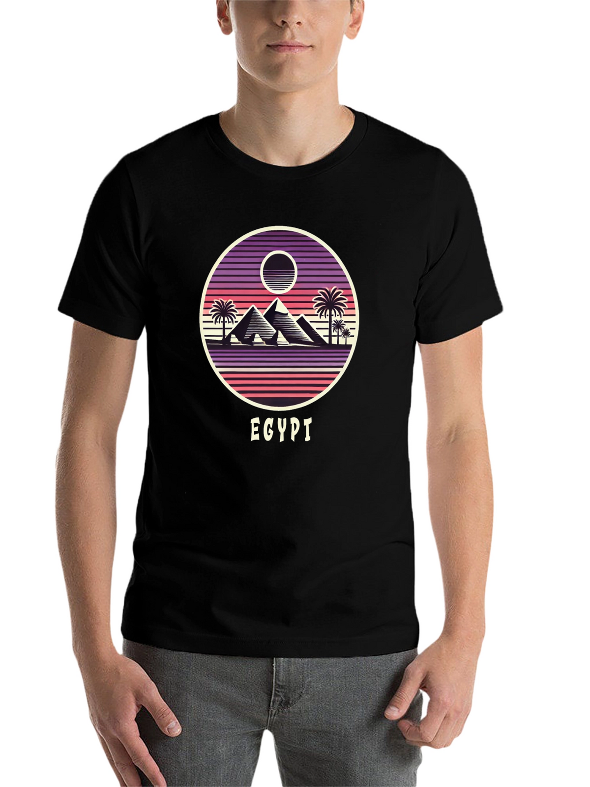 Retro Egypt Pyramid Graphic Tee - Unisex