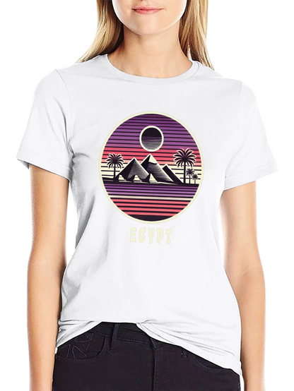 Retro Egypt Pyramid Graphic Tee - Unisex