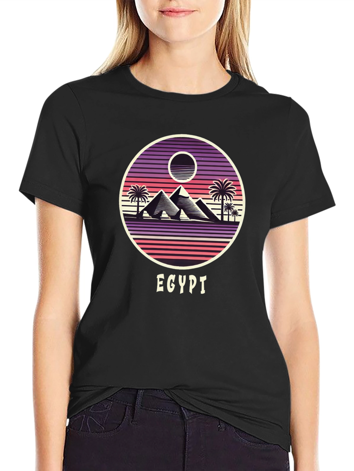 Retro Egypt Pyramid Graphic Tee - Unisex
