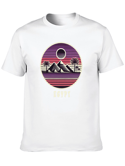 Retro Egypt Pyramid Graphic Tee - Unisex