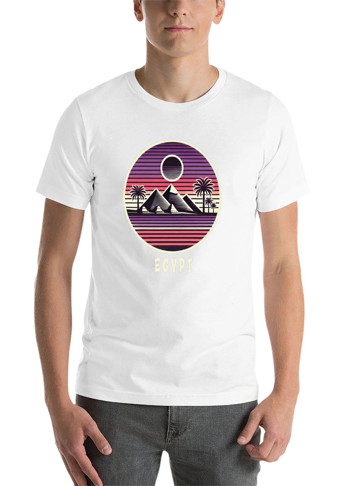 Retro Egypt Pyramid Graphic Tee - Unisex