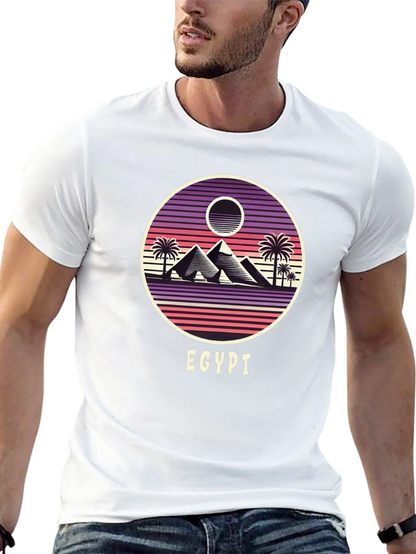 Retro Egypt Pyramid Graphic Tee - Unisex