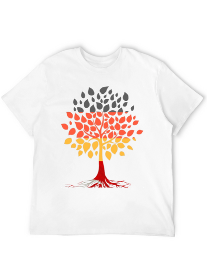 Germany Flag Tree Graphic Tee - Black