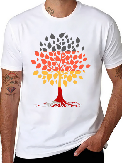 Germany Flag Tree Graphic Tee - Black