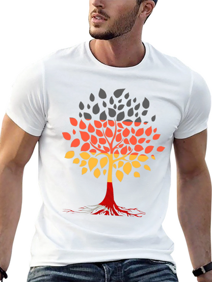 Germany Flag Tree Graphic Tee - Black
