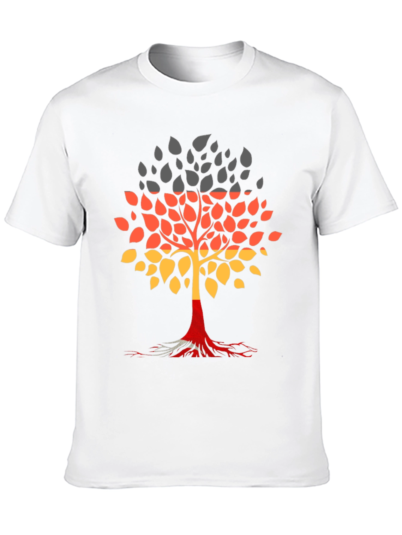 Germany Flag Tree Graphic Tee - Black