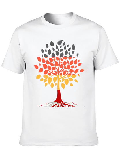 Germany Flag Tree Graphic Tee - Black