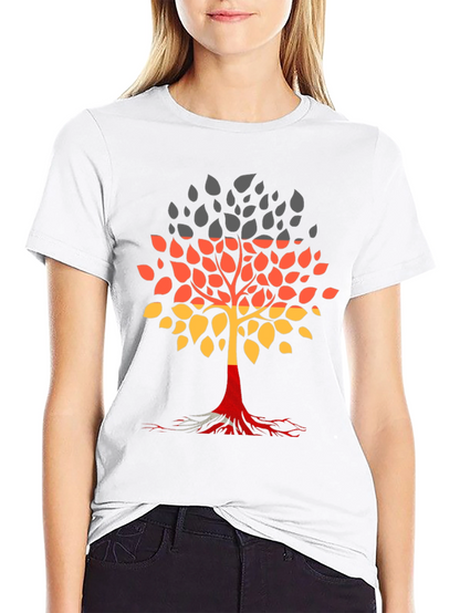 Germany Flag Tree Graphic Tee - Black