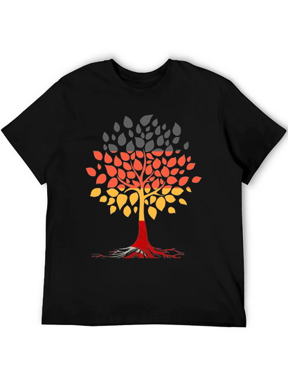 Germany Flag Tree Graphic Tee - Black