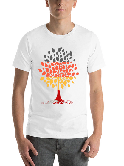 Germany Flag Tree Graphic Tee - Black