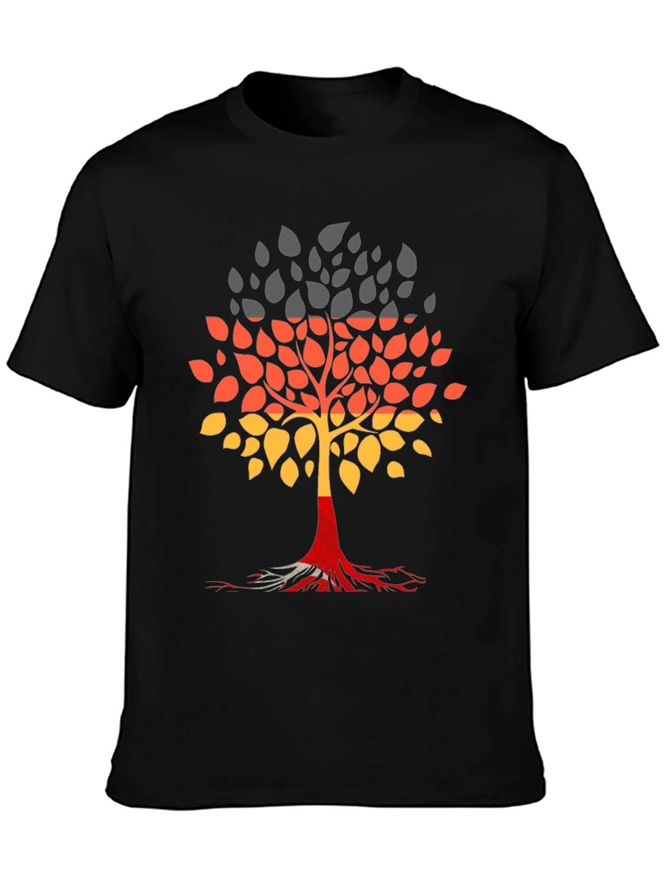 Germany Flag Tree Graphic Tee - Black