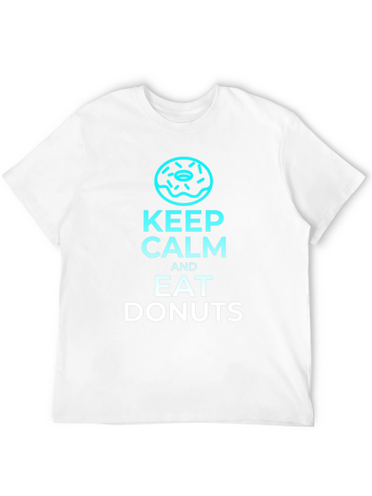 Keep Calm and Eat Donuts Black T-Shirt
