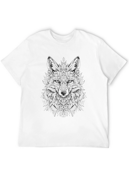 Wolf Graphic Print Black T-Shirt