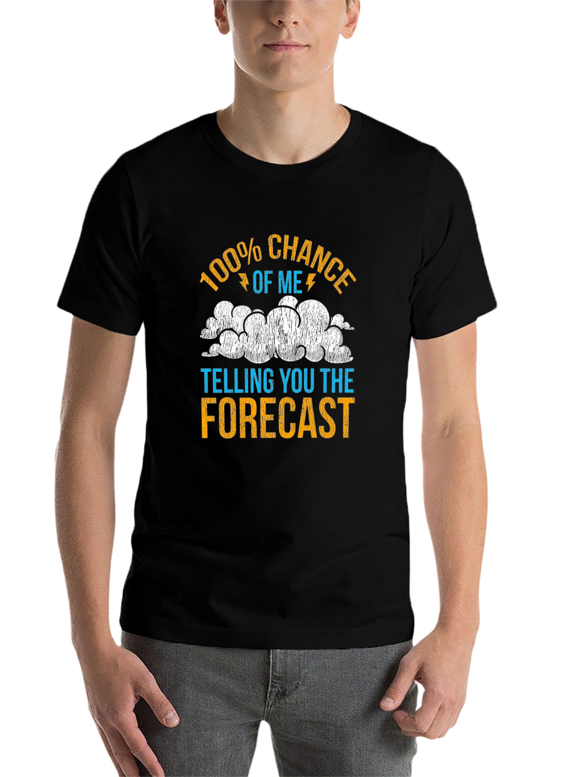 Funny Weather Forecast T-Shirt - 100% Chance Tee