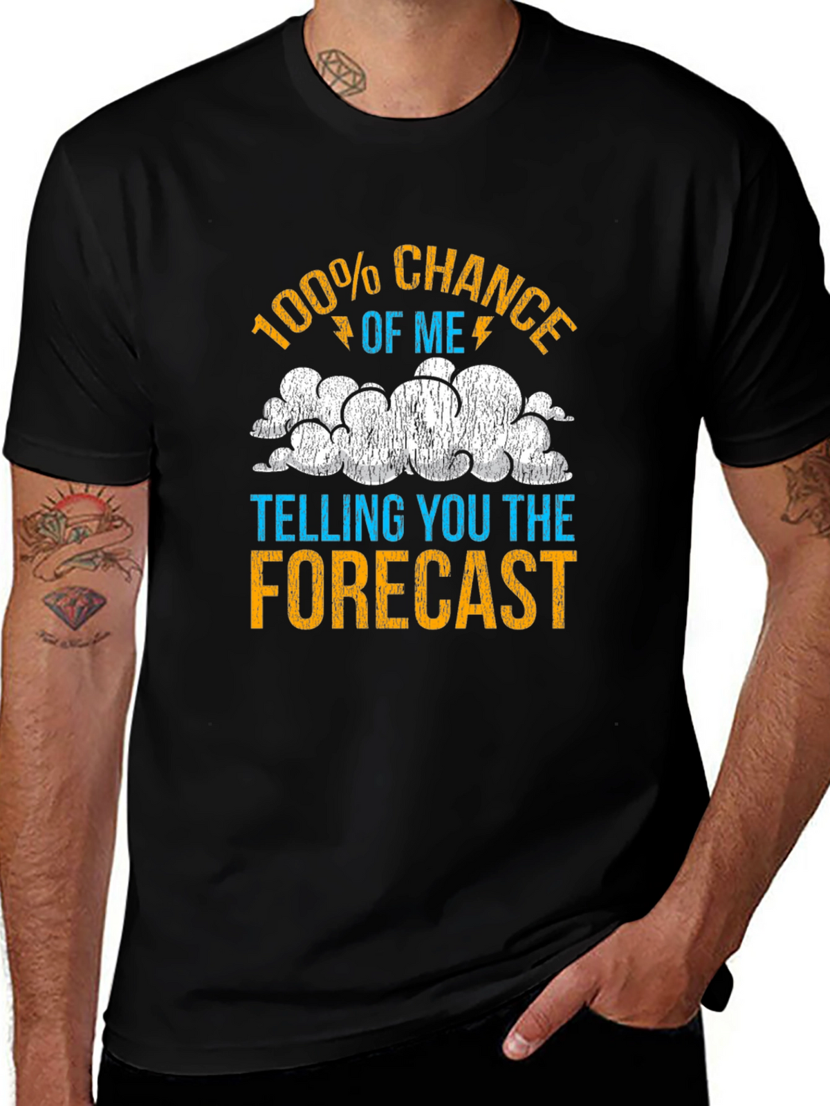 Funny Weather Forecast T-Shirt - 100% Chance Tee