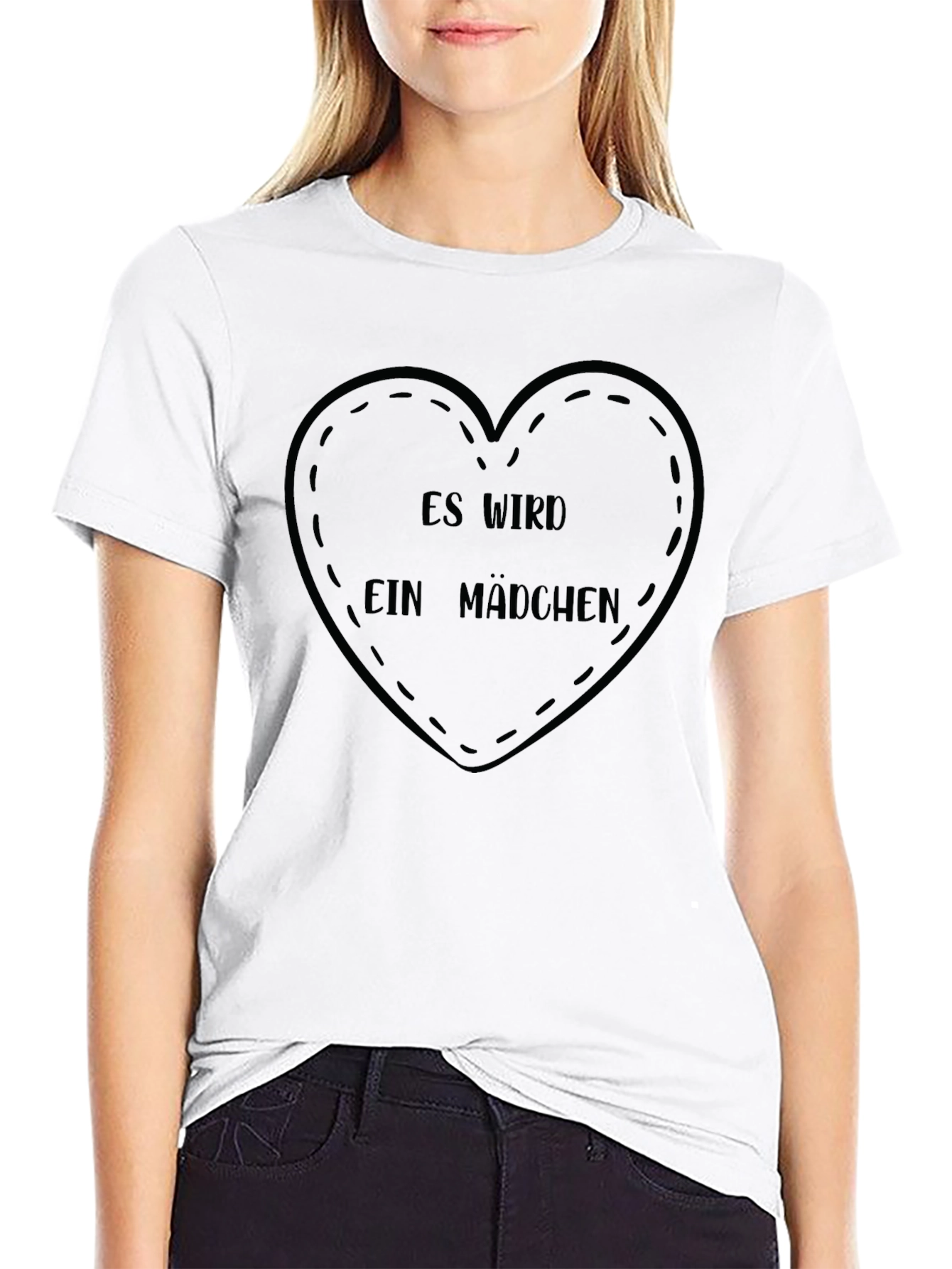 Es Wird Ein Madchen T-Shirt - Baby Announcement Tee