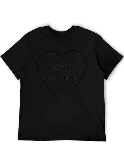 Es Wird Ein Madchen T-Shirt - Baby Announcement Tee