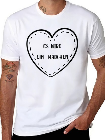 Es Wird Ein Madchen T-Shirt - Baby Announcement Tee