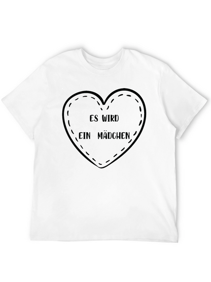 Es Wird Ein Madchen T-Shirt - Baby Announcement Tee