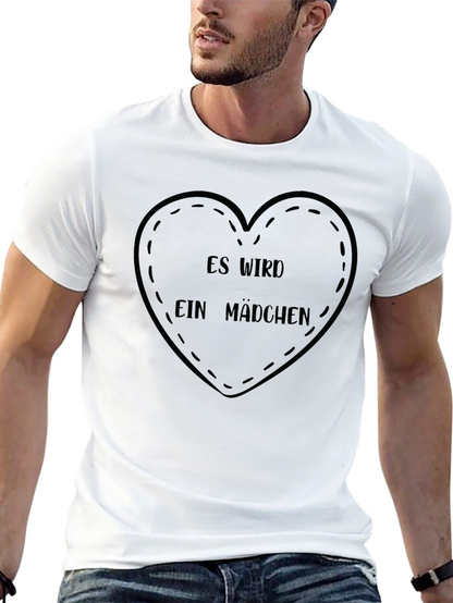 Es Wird Ein Madchen T-Shirt - Baby Announcement Tee