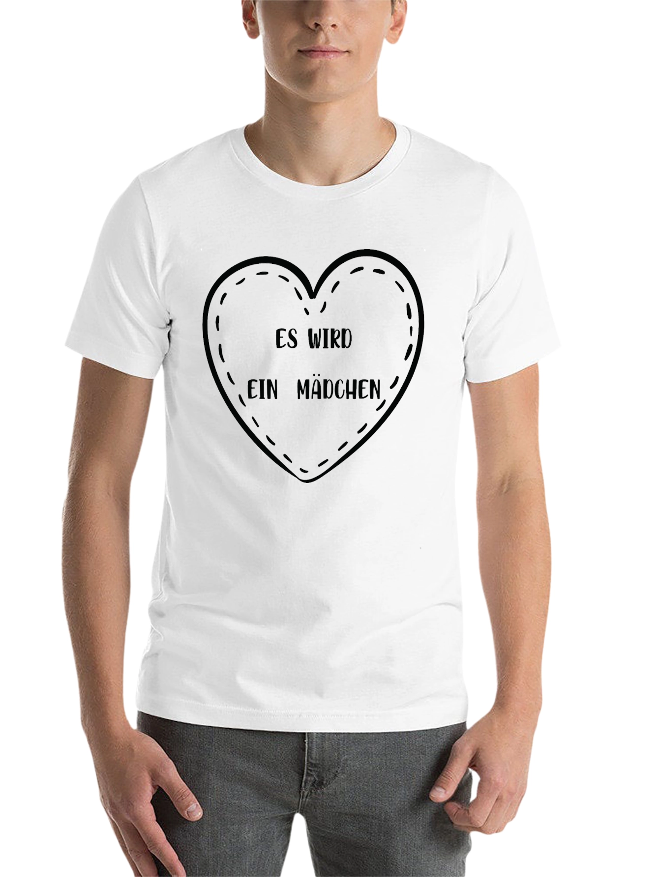Es Wird Ein Madchen T-Shirt - Baby Announcement Tee