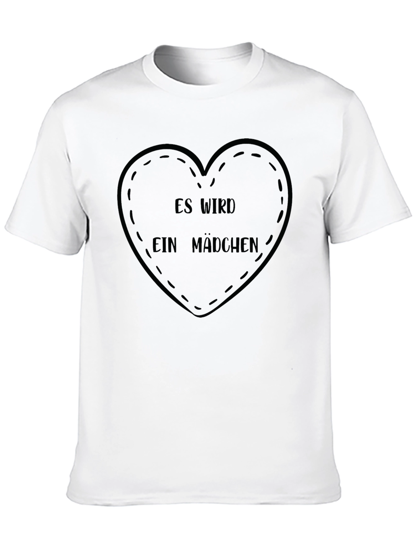 Es Wird Ein Madchen T-Shirt - Baby Announcement Tee