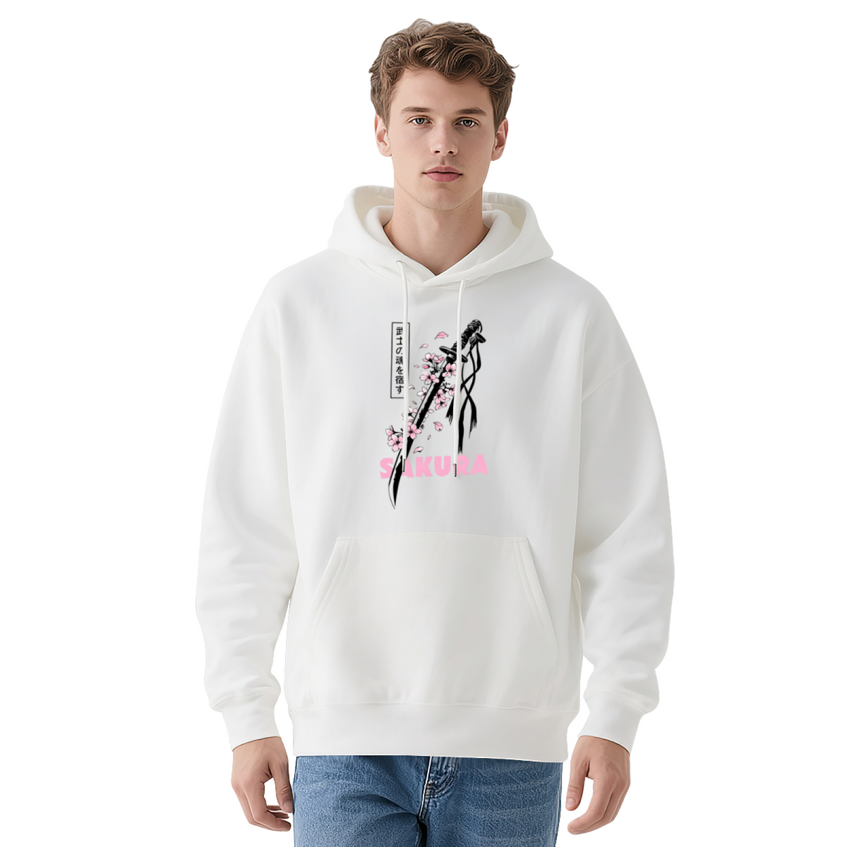 Sakura Samurai Sword Japanese Street?Style Hoodie