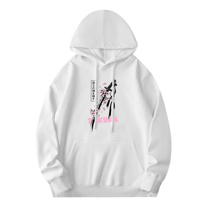 Sakura Samurai Sword Japanese Street?Style Hoodie