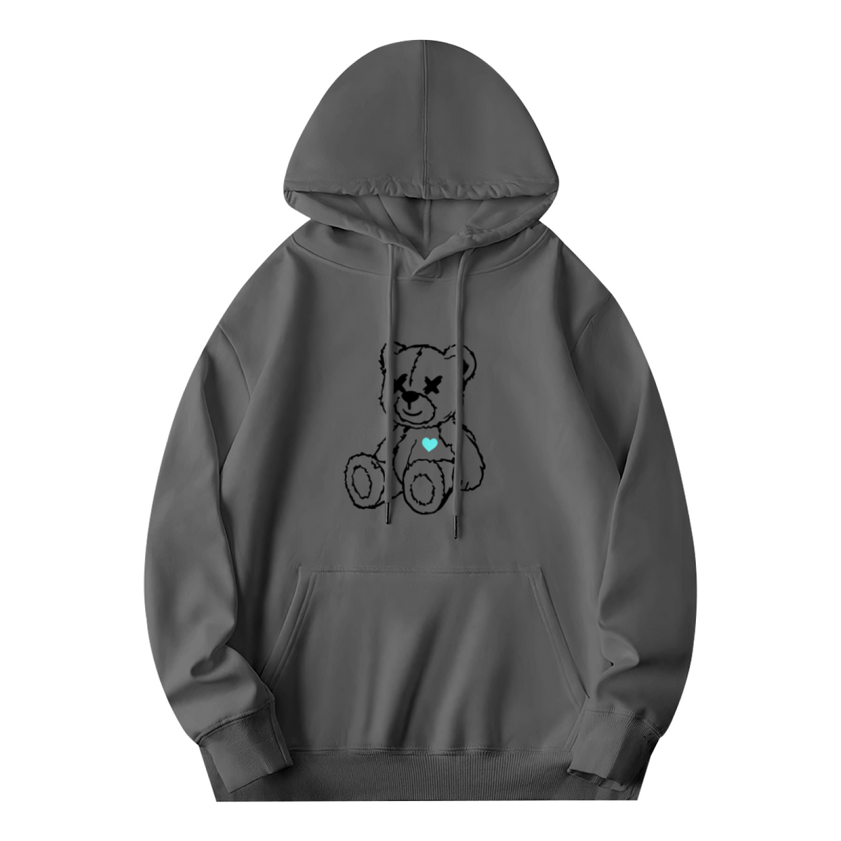 Broken?Heart Teddy Bear Grunge Aesthetic Hoodie