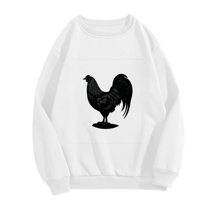 Black Rooster Graphic Crewneck Sweatshirt
