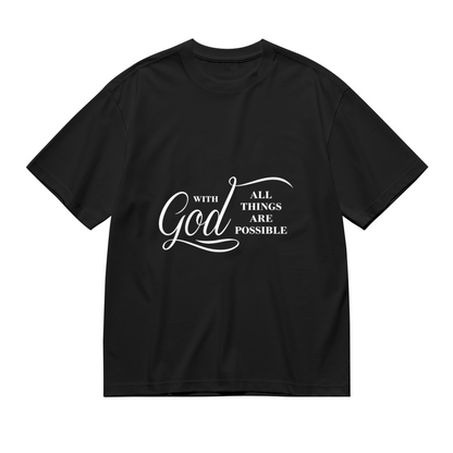 Men's With God All Things Are Possible Elegant Christian Faith T-Shirt