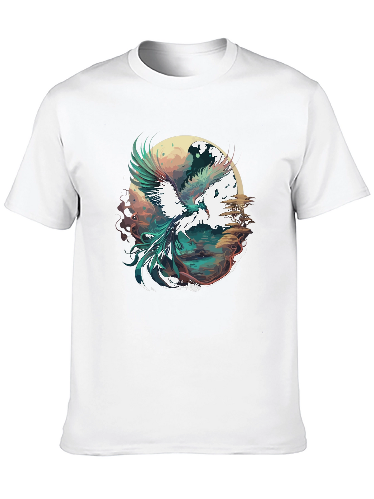 Phoenix Graphic Print Black T-Shirt