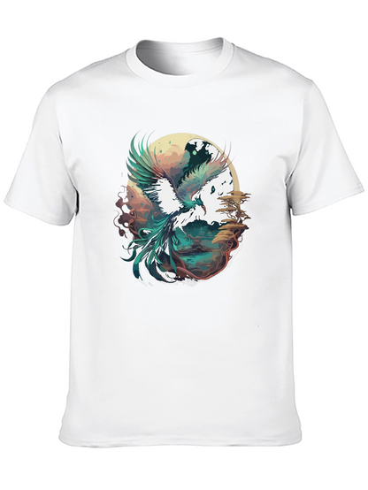 Phoenix Graphic Print Black T-Shirt
