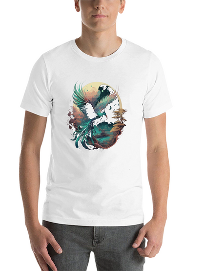 Phoenix Graphic Print Black T-Shirt