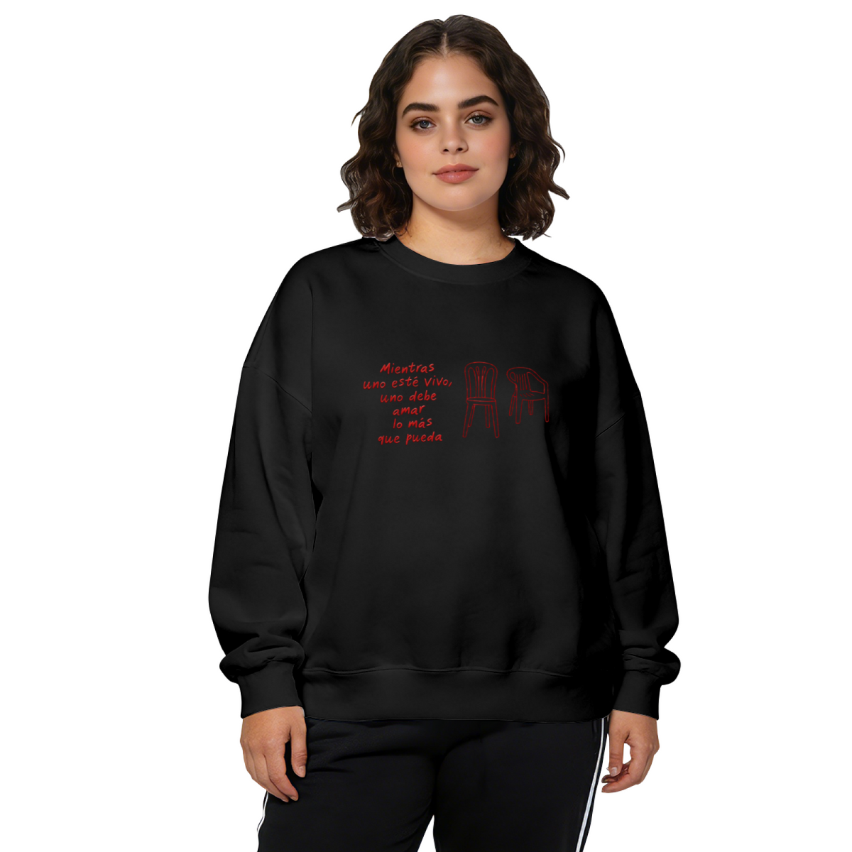 Vintage Viking Skull Rune Circle Print Black Crewneck Sweatshirt