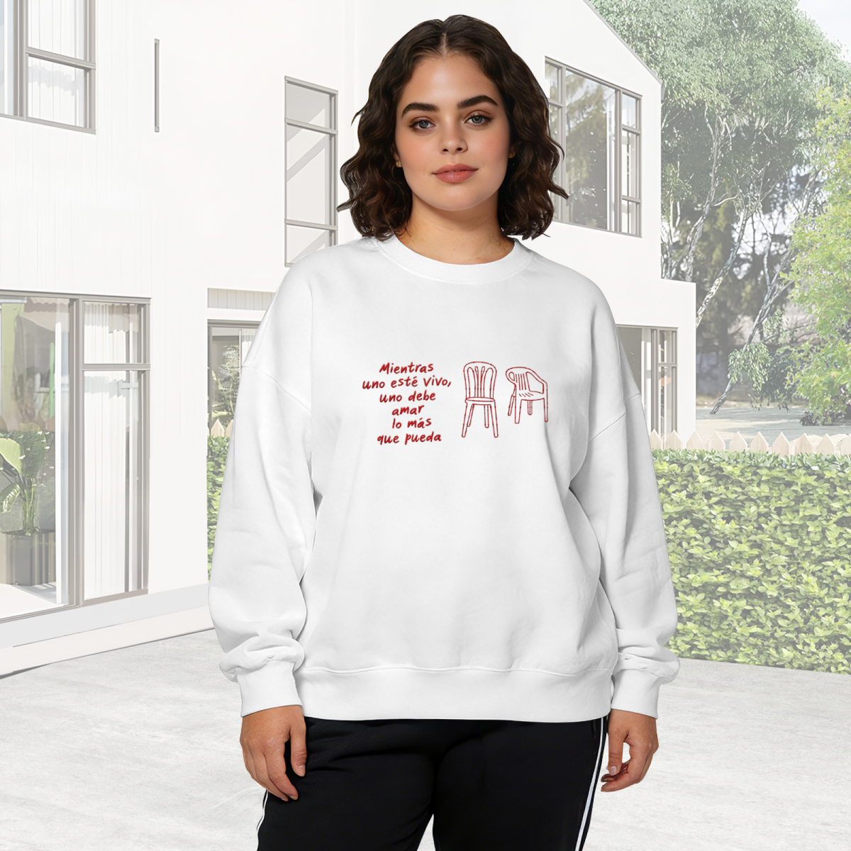 Vintage Viking Skull Rune Circle Print Black Crewneck Sweatshirt