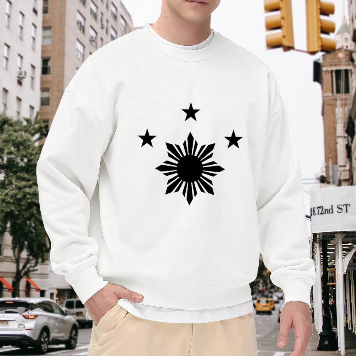 Filipino Sun And Three Stars National Symbol Sweatshirt